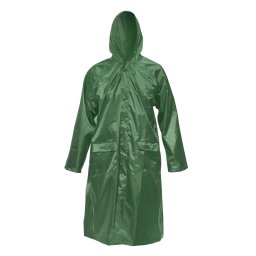 Pelerina impermeabila XL cu gluga, fermoar si buzunare, verde