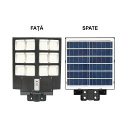 Lampa solara LED 200W pentru iluminat stradal, cu senzor si telecomanda