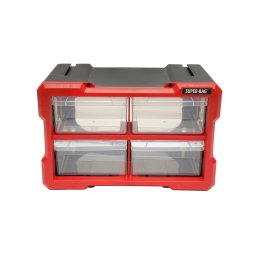Cutie de depozitare modulara din plastic cu 4 sertare Breckner 158x266x170 mm