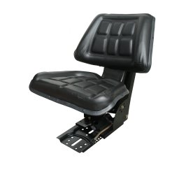 Scaun universal negru cu reglaj triplu si amortizor pentru tractor U-445
