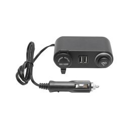 Prelungitor priza auto 24V cu bricheta si 2 porturi USB