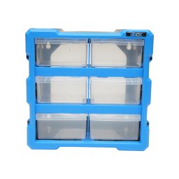 Cutie de depozitare modulara din plastic albastru cu 6 sertare, Breckner Germany