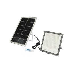 Proiector LED solar 300W, 6400K, IP65, cu telecomanda si panou 30W