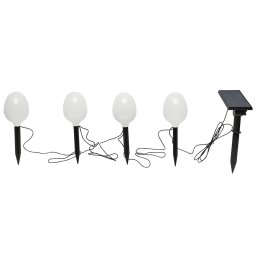 Set 4 lampi solare de gradina IP65 cu panou solar si baterie 2200 mAh