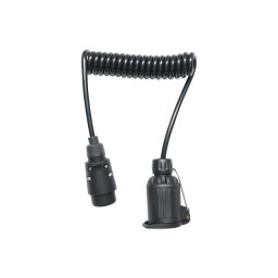 Adaptor priza remorca 7-13 pini cu cablu spiralat 2,2 m Breckner Germany