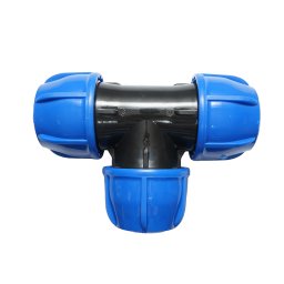 Teu compresiune egal 63x63x63 mm PN16 din PP-B pentru irigatii