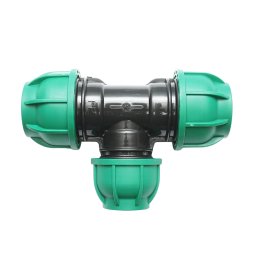 Teu reductie cu compresiune D40x32x40 mm PN10 pentru sisteme de irigatii