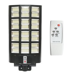 Lampa solara stradala LED 1200W cu senzor radar, IP65 si telecomanda
