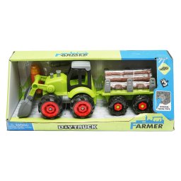 Jucarie tractor cu remorca tip Montessori pentru copii de peste 3 ani
