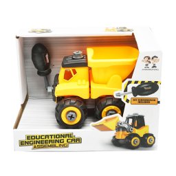 Camion Montessori de asamblat, galben, jucarie educativa pentru copii 3+ ani