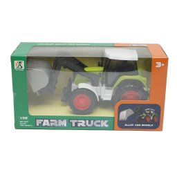 Tractor de jucarie verde cu cupa, 17,5 cm, pentru copii 3+ ani
