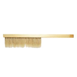 Perie apicola cu rand dublu din par natural si maner din lemn 410x80 mm