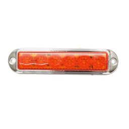 Lampa laterala de gabarit LED slim galbena cromata 12-24V Breckner