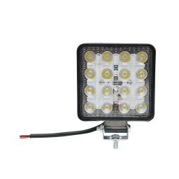 Lampa LED auto patrata 48W, 16 LED-uri, 10-60V, IP67, unghi 60°