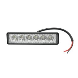Lampa auto cu 6 LED-uri si lupa, 18W, 10-60V, unghi 60°, format dreptunghiular