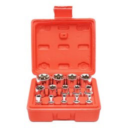 Trusa chei tubulare E-Torx 14 piese Breckner Germany, set cu 3 prinderi