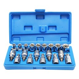 Trusa chei tubulare E-Torx si biti TX 19 piese Breckner Germany