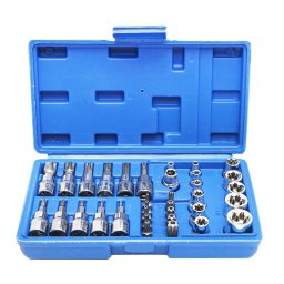 Trusa chei tubulare E-Torx si biti Torx TX, 34 piese, Breckner Germany