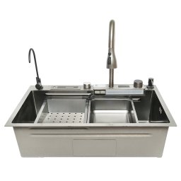 Chiuveta de bucatarie multifunctionala din inox 75x46 cm cu 2 baterii