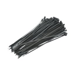 Fasete colier din plastic negre 3.6x200 mm, set 100 bucati