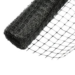 Plasa gard pentru delimitare lucrari 90 cm x 10 m, ochi 20 x 20 mm, negru