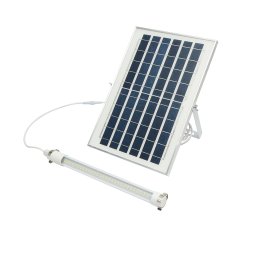 Proiector LED solar 80W IP65 cu panou 10W, baterie 6000 mAh, 5 m