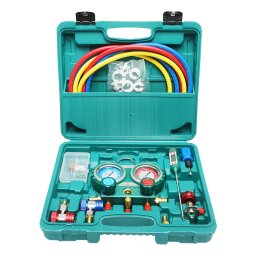 Trusa verificare si încarcare instalatii aer conditionat auto R22, R32, R134a, R410a