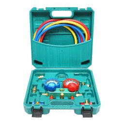 Trusa verificare si încarcare instalatii aer conditionat auto, R22, R32, R134a, R410a