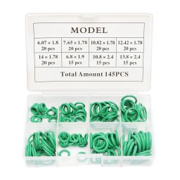 Trusa O-ring verde pentru sistem de aer conditionat auto, 145 piese