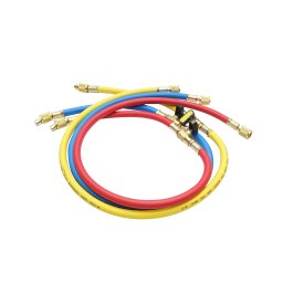 Set furtunuri cu robinet 90 cm, 3 culori, pentru încarcare freon R-410A