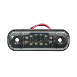 Lampa gabarit laterala slim LED 12-24V rosie fumurie 89x32 mm Breckner