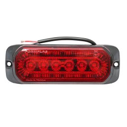 Lampa laterala de gabarit LED 12-24V rosie intermitenta 132x46 mm