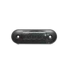 Lampa gabarit laterala LED slim rosie 12-24V, fumurie, 85x28x11 mm