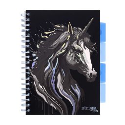 Caiet cu spirala si separatoare, STRIGO PADS Project Book UNICORN, B5, Dictando