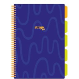 Caiet cu spirala si separatoare, STRIGO PADS Project Book Neon, A4, Dictando