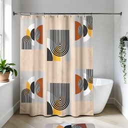 PERDEA DUȘ 180X180 CM DESIGN GEOMETRIC – TRENDY