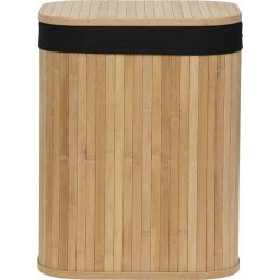 Coș Rufe Bambus / In Mediu Cu Capac 36,5X28,5X47 Cm – Bamboo / Negru Organizatoare Baie