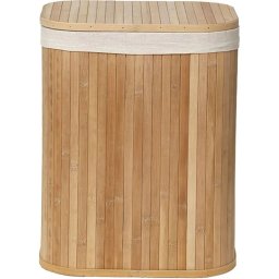 Coș Rufe Bambus / In Mediu Cu Capac 36,5X28,5X47 Cm – Bamboo / In Organizatoare Baie