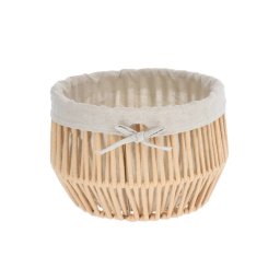 Coș Rufe Efect Sfoară Poliester / Bumbac 30X20 Cm – Bej Organizatoare Baie