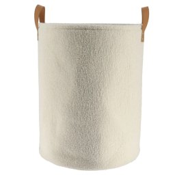Coș Rufe Textil Mare 40X52 Cm – Alb Organizatoare Baie