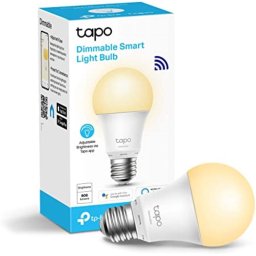 Bec inteligent TP-Link, lumina alba calda 2700K, E27, 806 lm, WiFi 2.4GHz, dimmable, 8.7W, TAPO L510E