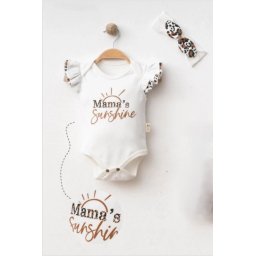 Body cu bentita Fetite Mama s Sunshine - 100% Bumbac