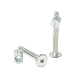 Set 12 suruburi si piulite bolt pentru patut bebe, M6x50