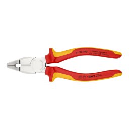 Patent combinat KNIPEX Chrome Vanadium VDE 190 mm, pentru solicitari grele, manere multicomponent, fabricat in Germania 01 06 190