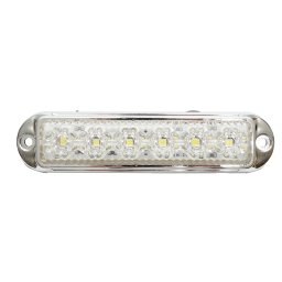 Lampa laterala LED de gabarit alba 12-24V, 155x37 mm, rama cromata Breckner Germany