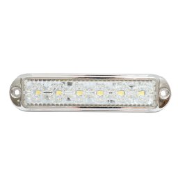 Lampa laterala LED alba 12-24V cu 4 functii, 155x37 mm, rama cromata Breckner Germany