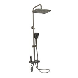 Set dus multifunctional cu termostat, afisaj digital si 4 functii, gri
