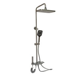 Set dus multifunctional cu termostat, afisaj digital si 4 functii, gri
