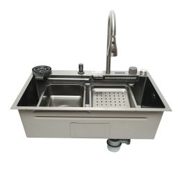 Chiuveta bucatarie multifunctionala din inox 75x46 cm cu afisaj digital