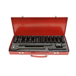 Trusa chei tubulare lungi 8-24 mm, 1/2 cu clichet, 16 piese Breckner